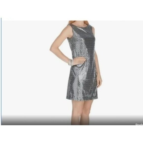 White House Black Market Dresses & Skirts - White House Black Market Sleeveless Sequin sheath Dress womens size XL